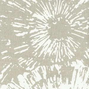 Schumacher Fireworks Fabric in Frosted Natural