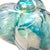 Contemporary Iridescent Aqua Blue & White Swirled Art Glass Pumpkin Sculpture For Sale - Image 3 of 10