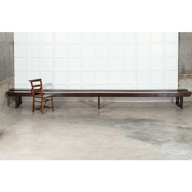 Set of English Convent Pine Benches, 1890 For Sale - Image 6 of 18