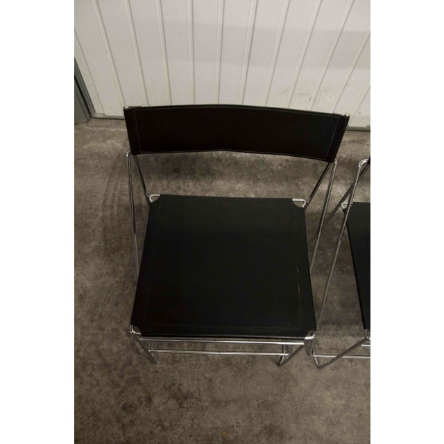 Minimalist X Line Chairs by Niels Jørgen Haugesen for Hybodan, 1970s, Set of 3 For Sale - Image 16 of 18