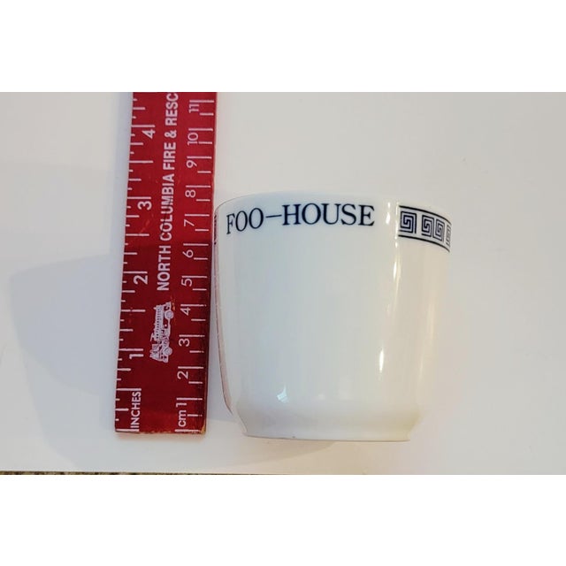 Mid-Century Modern Vintage Taiwan Tatung China Porcelain Sake Cups, Set of 4, Foo House For Sale - Image 3 of 9