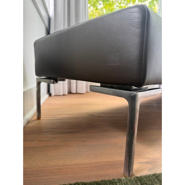 B&b Italia Charles Bench – Antonio Citterio (Brown Leather) For Sale In Washington DC - Image 6 of 7