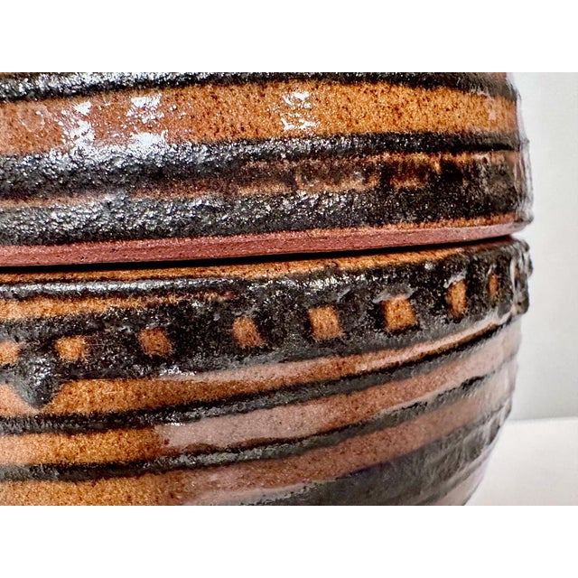 1960s Modernist Spherical Studio Ceramic Art Box from Helma Klett, Germany, 1960s For Sale - Image 5 of 14