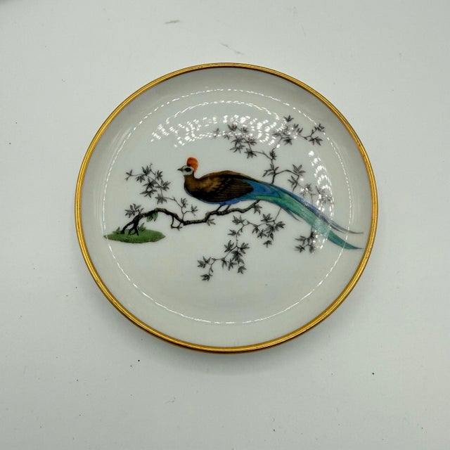 Traditional Vintage Rosenthal German Porcelain Pheasant Miniature Plates - A Pair For Sale - Image 3 of 5