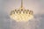 Large Gilt Brass and Crystal Glass Chandelier attributed to Palwa, Germany, 1960s For Sale - Image 12 of 17