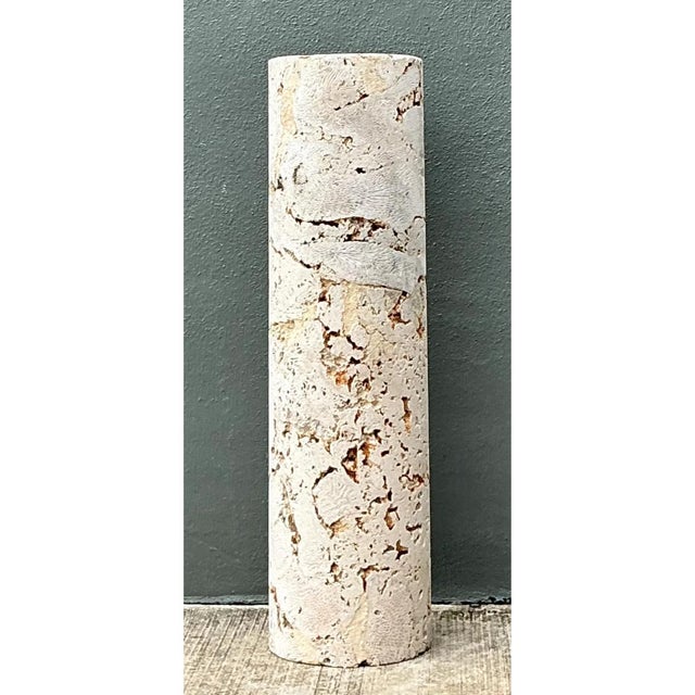 Stone Vintage Coquina Stone Pedestal For Sale - Image 7 of 12