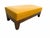 Vintage Philippe Hurel Paris Yellow Leather Upholstered Luxury Bench Read Light Cosmetic Wear on Top See Pics 48x21.5x17in For Sale - Image 4 of 8