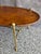 Wood Late 20th Century Mid-Century Brass & Patch Burl Wood Top Oval Table For Sale - Image 7 of 12