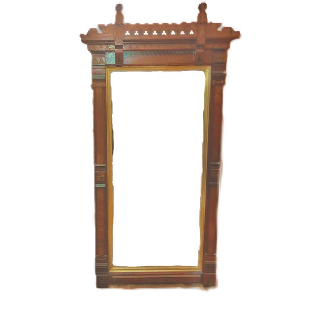 Victorian Late 19th Century Victorian Eastlake Mantle Mirror For Sale - Image 3 of 13