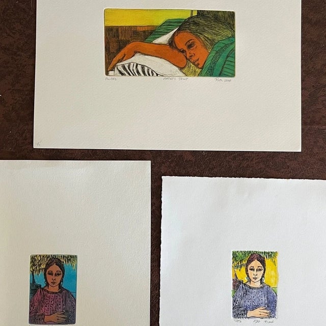 Mid 20th Century Ruth Leaf Signed Etching Collection: Aware, Lisa, & Nita - Set of 3 For Sale - Image 9 of 9