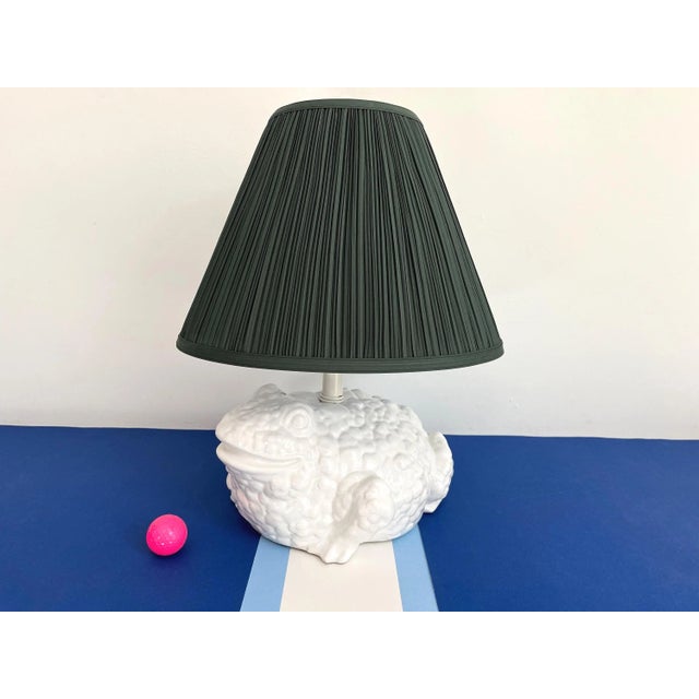 1960s Italian Toad Lamp & Shade For Sale - Image 11 of 18