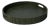 Round Fluted Green Leather Tray, 20" For Sale