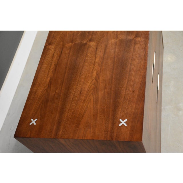1960s Refinished 36" American of Martinsville Walnut Dresser Chest For Sale In Boston - Image 6 of 11