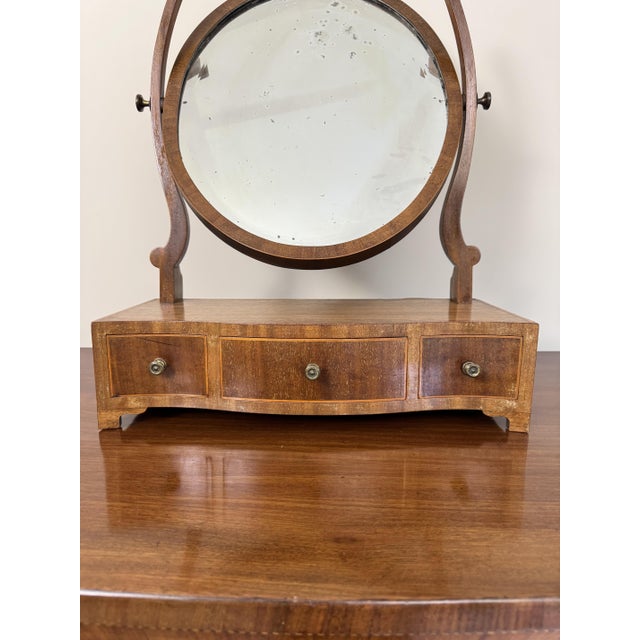 Vanity Dressing Table Swing Mirror with Wooden Frame and Storage For Sale - Image 3 of 10