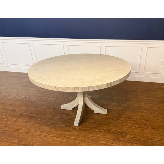 This is a casual round oak dining/breakfast/game table made by Century Furniture. It is from the Carlyle Collection and...