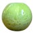 Vintage Green Glass Bubble Sphere Vase For Sale