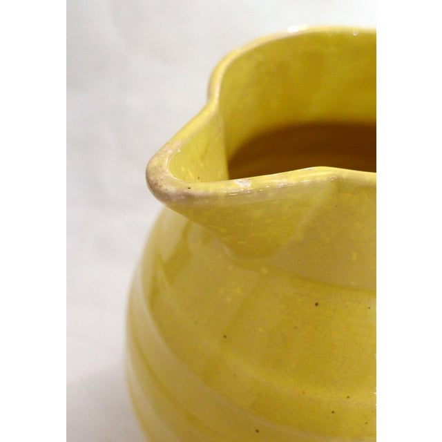 Yellow Art Deco Yellow Pitcher from Faïence d'Orchies, France, 1950 For Sale - Image 8 of 12
