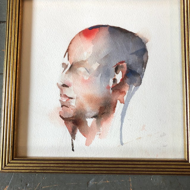 3 original watercolor paintings on paper unsigned sketch all framed overall size is 10 x 10. 8 x 10. 7 x 9 2 are meant to...