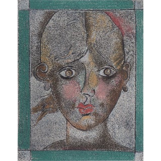 Franco Gentilini, Portrait de femme, Lithograph For Sale