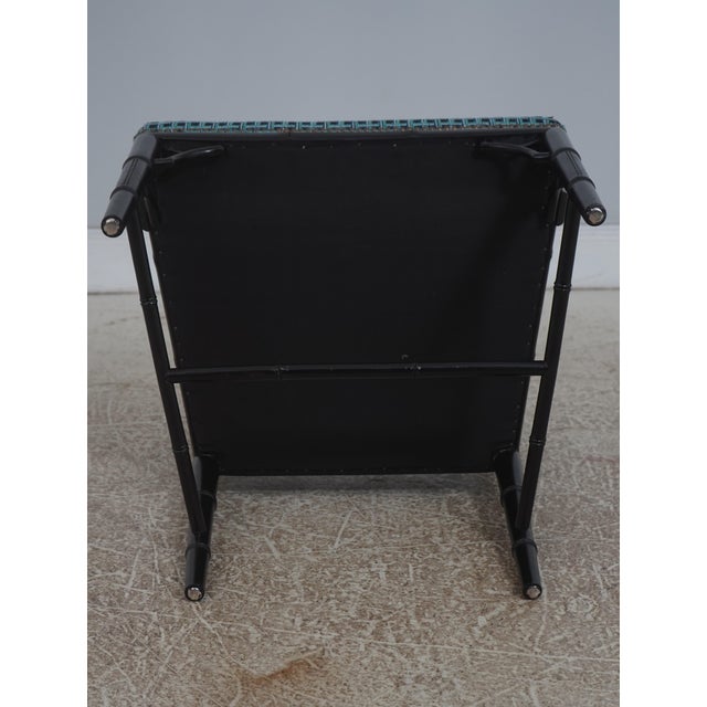 Pair of Ebonized Chinese Chippendale Faux Bamboo Dining Arm Chairs For Sale - Image 18 of 18