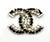 Contemporary Chanel Brand New Gold CC Black White Leather Chain Large Brooch For Sale - Image 3 of 3