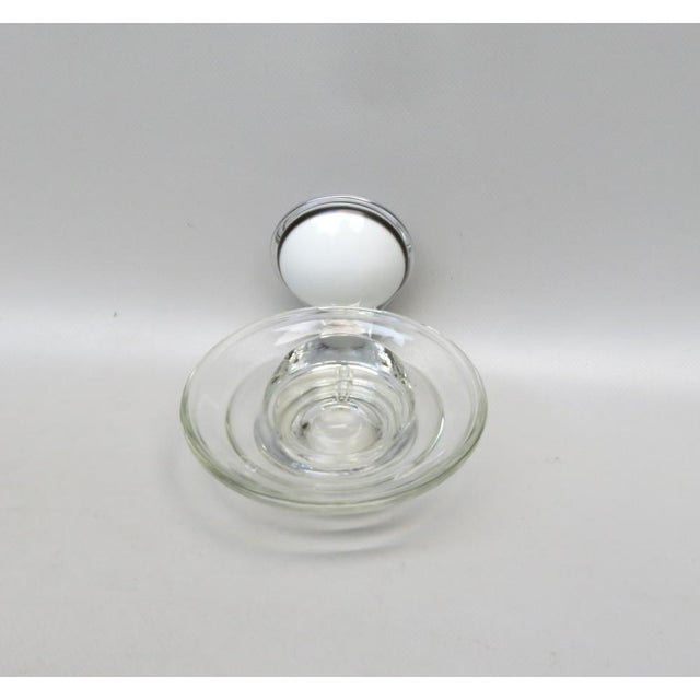 Space Age Bathroom Set in Chrome-plated Brass and Porcelain, 1970s, Set of 4 For Sale - Image 11 of 18