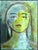 Textile Woman With Green, Abstract Acrylic Painting, Canvas Board,by Cassandra Auker For Sale - Image 7 of 12