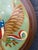 Mid 20th Century Vintage Round Wooden Hand Painted Eagle With Shield Wall Decor For Sale - Image 5 of 13