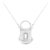 .925 Sterling Silver 1/10 Cttw Diamond Lock Pendant 18" Necklace (H-I Color, I1-I2 Clarity) For Sale