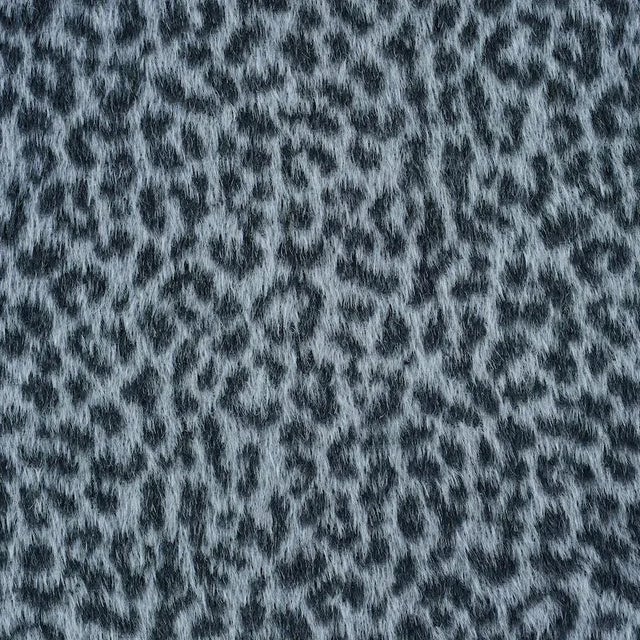Schumacher Lilya Leopard Fabric in Grey For Sale