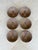 Japanese Vintage Handpainted Clay Japanese Noodle/ Serving Bowls With Cypher - Set of 6 For Sale - Image 3 of 15