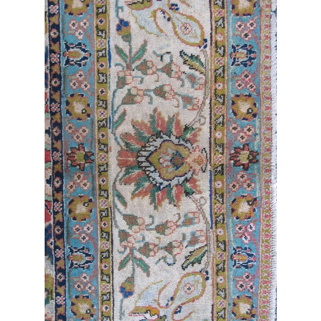 Mid 20th Century Large Vintage Tabriz Rug With All-Over Motif Design in Reds and Ivory 11'2 X 17 For Sale - Image 5 of 9