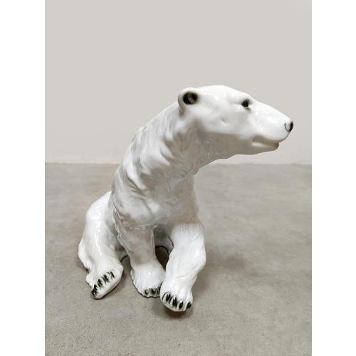 Large Vintage Porcelain Polar Bear from Royal Dux, 1920s For Sale - Image 6 of 6