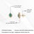 VRJewels Natural Zambian Emerald Studs With Halo Diamonds in 14k Yellow Gold- A Pair For Sale - Image 12 of 16