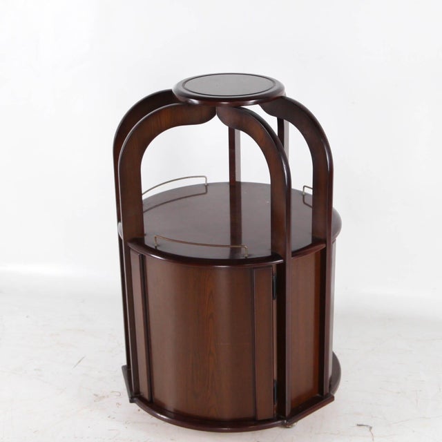 Japanese Mini Wooden Bar, 1970s For Sale - Image 10 of 14