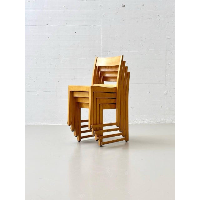 Brown Orchestra Chairs by Sven Markelius, 1940s, Set of 4 For Sale - Image 8 of 18