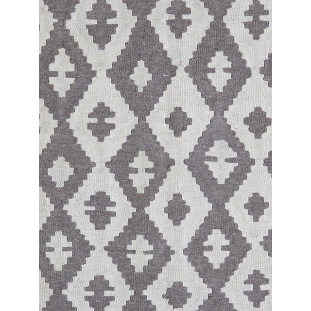 Handwoven Tribal Kilim Rug 5'1" X 6'7" For Sale - Image 4 of 4