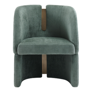 Bently Green and Gold Armchair Dining Chair