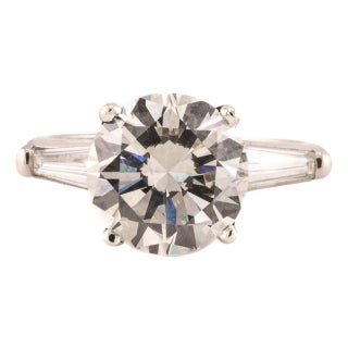 Late 20th Century 3.53 L VS2 RB GIA Ring, Size 5 For Sale