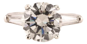 Late 20th Century 3.53 L VS2 RB GIA Ring, Size 5