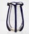 Large Murano Vase with vertical beads in Cobalt blue and baloton regularily spread bubbles in the clear part. The clear...