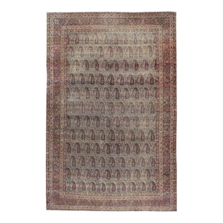 Antique lavar Kerman Persian Rug - 9'3" x 14'3" For Sale