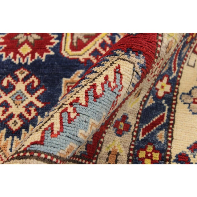 Textile Southwestern Kazak Red/Beige Wool Rug - 9'0''x12'1'' For Sale - Image 7 of 10