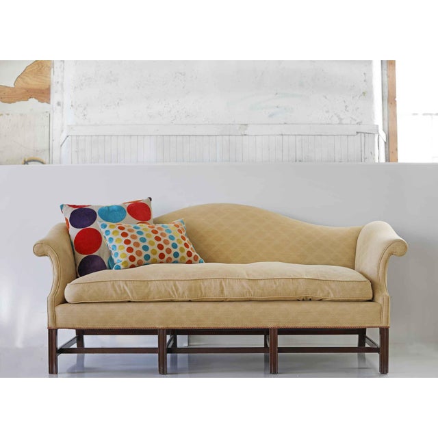 Chippendale Style Sofa Camelback Style Wood & Hogan - Vintage For Sale - Image 9 of 11