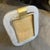 1990s Barovier Style Art Deco White and Gold Murano Glass Picture Frame For Sale - Image 12 of 12