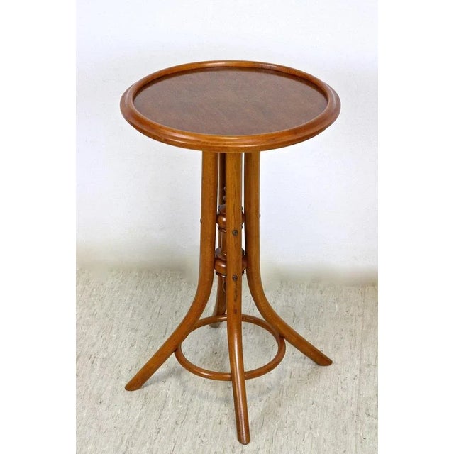Brown Art Nouveau Bentwood Side Table from Mundus, Austria, 1900s For Sale - Image 8 of 13