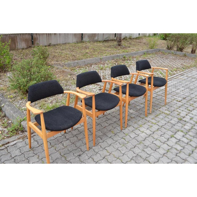 Model 411 Armchair by Hartmut Lohmeyer for Wilkhahn, 1950s, Set of 4 For Sale - Image 6 of 18