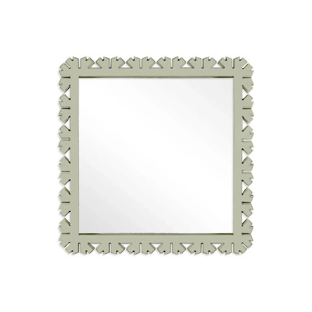 Contemporary Fleur Home Audubon Bamboo Sticks Square Mirror in Mizzle, 31.5x31.5 For Sale - Image 3 of 3