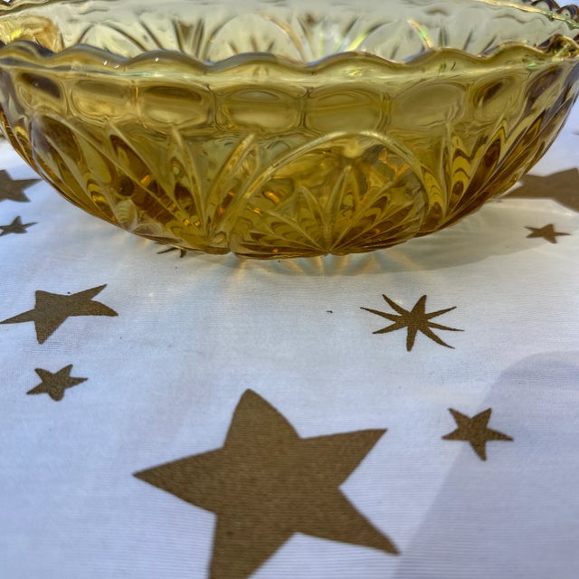 Glass Vintage Amber Glass Bowls- Set of 2 For Sale - Image 7 of 9