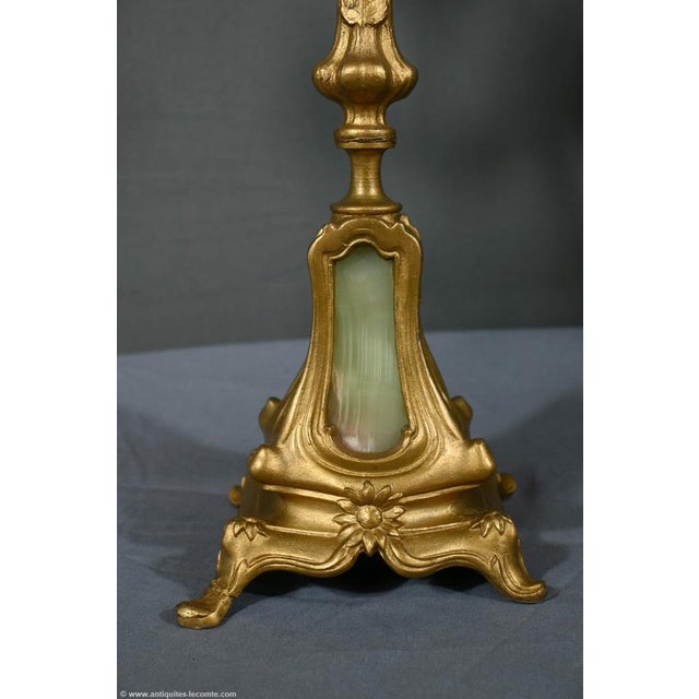 Gilt and Onyx Candelabras, 1940s, Set of 2 For Sale - Image 14 of 18